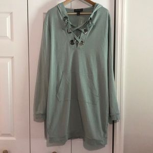 Forever 21 hooded sweater dress 1X